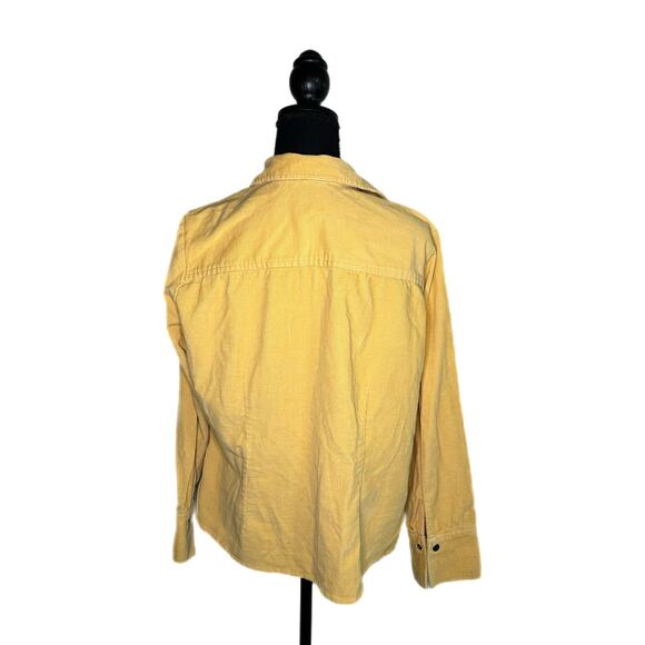 Christopher & Banks Women’s Yellow Corduroy Jacket, Medium, Pre-owned - Picture 2 of 6